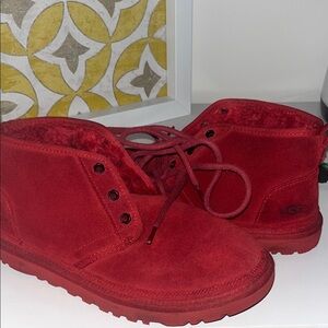 UGG Vibrant Red Suede Boots